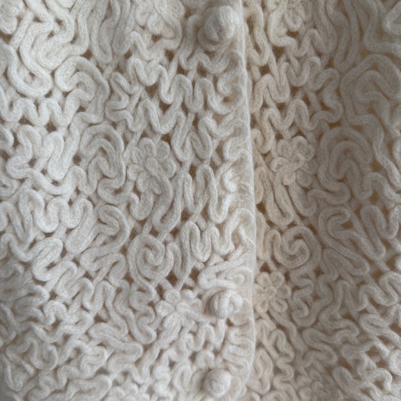 Vtg Coldwater Creek Wool Angora Knit Cardigan Sweater M Shawl Collar Fairycore - Picture 6 of 12